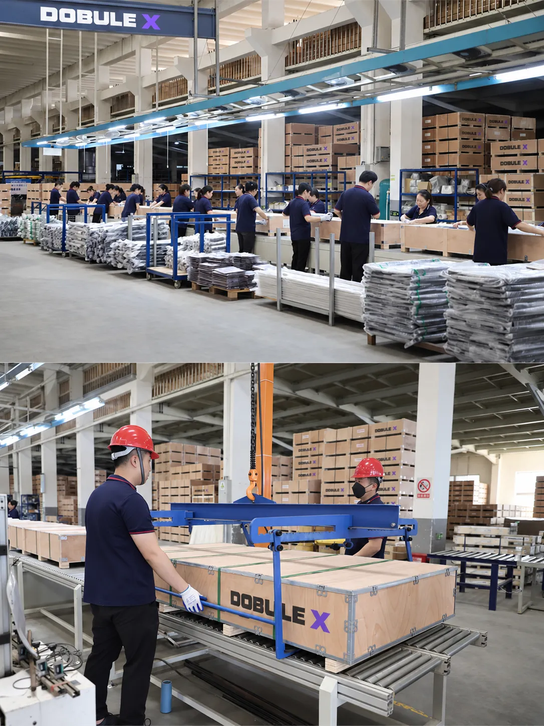 DOBULE X packing and delivery — edited factory photographs