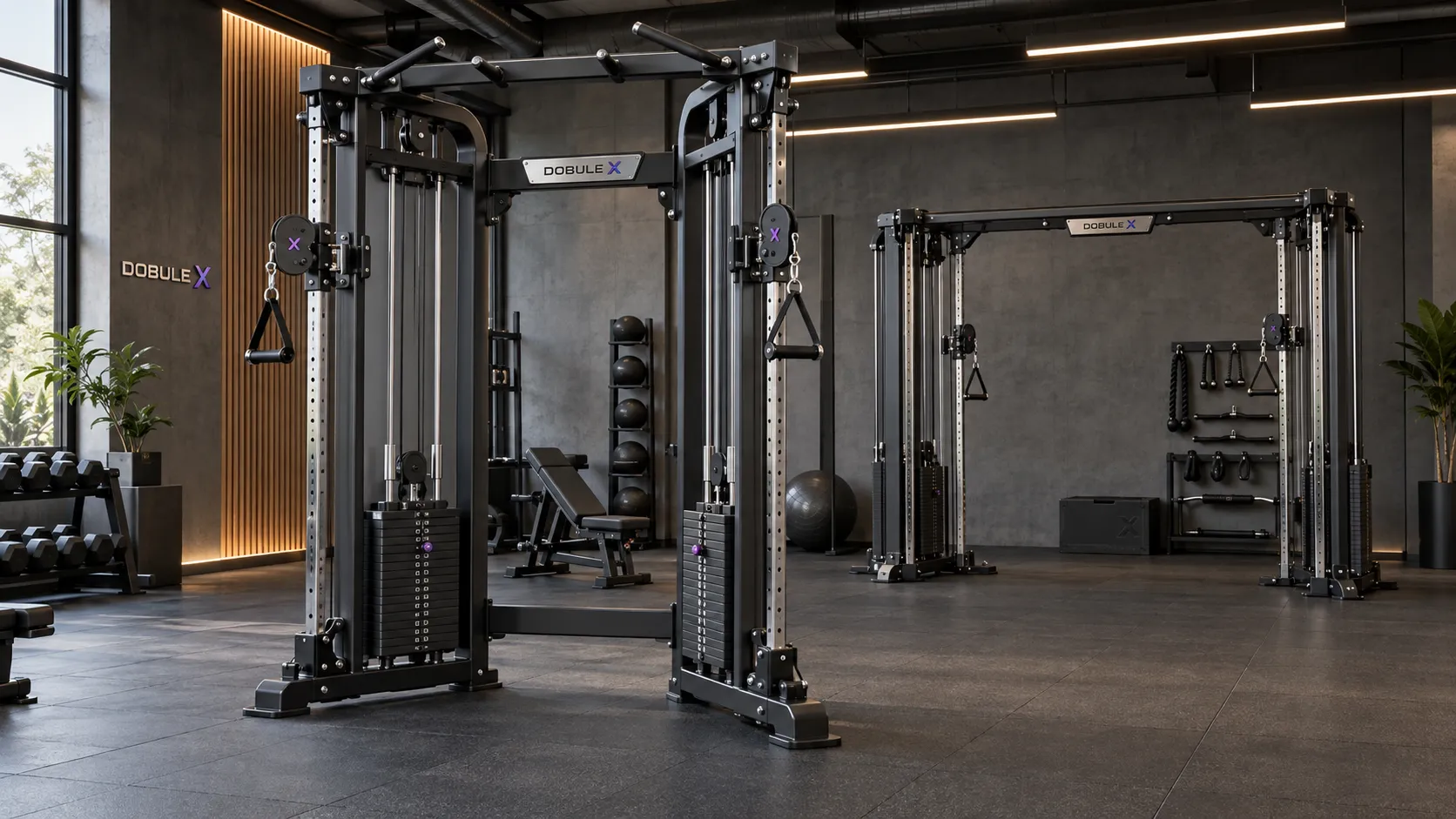 DOBULE X AI concept — functional trainers and cable stations