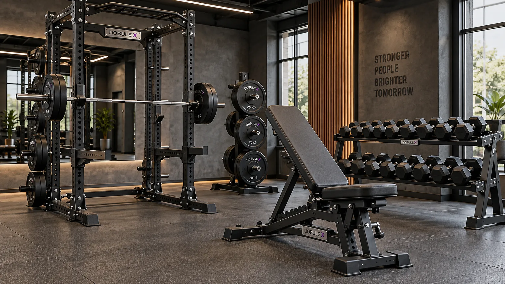 DOBULE X AI concept — racks, benches and storage