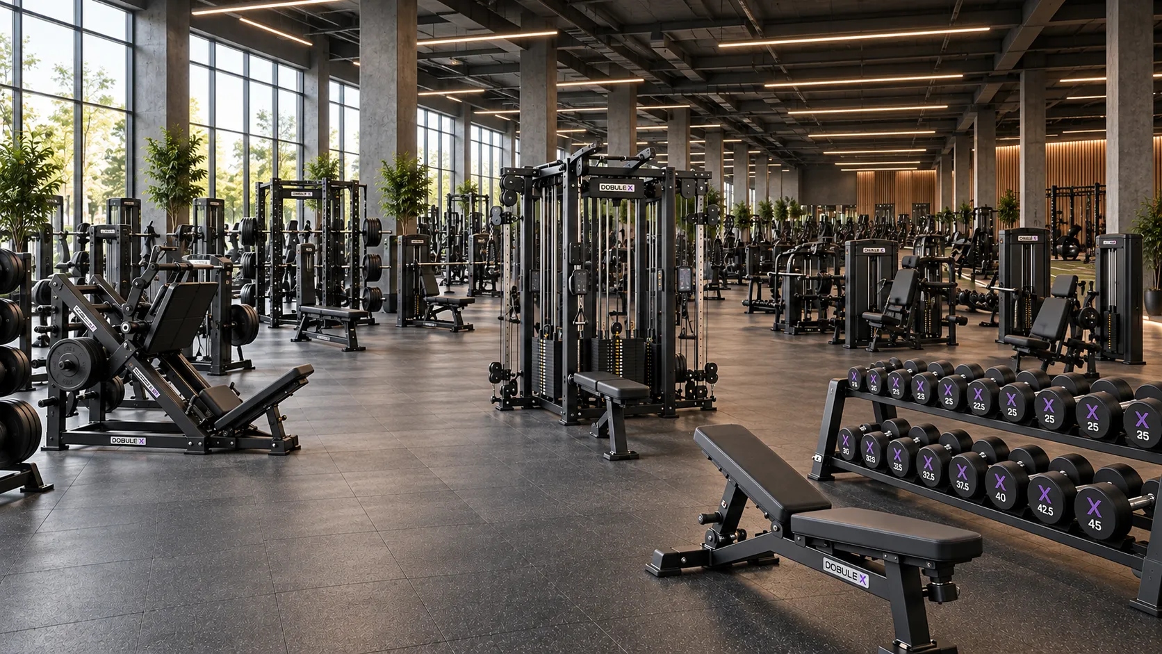 DOBULE X AI concept — complete gym package