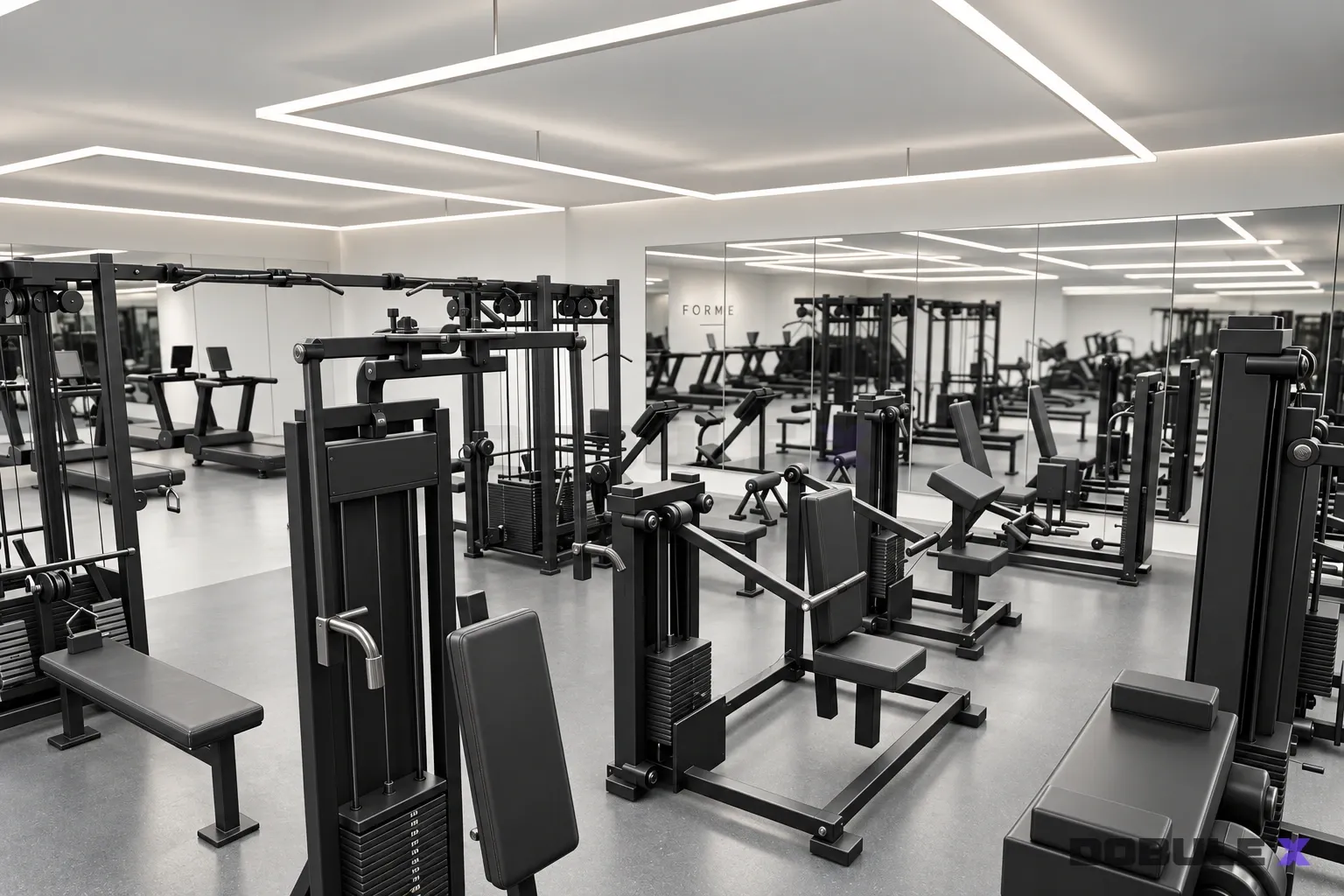 3D concept of a gym strength zone